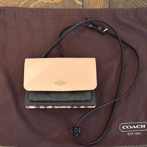 Coach Pink and Black Crossbody Bag